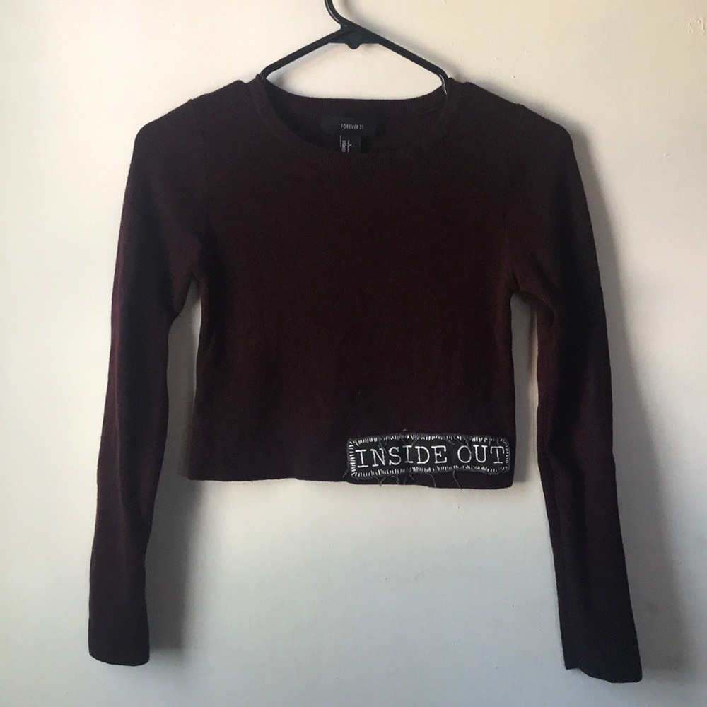 Inside Out patched cropped sweater